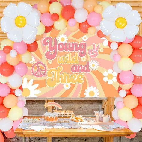 groovy party supplies|3 piece groovy birthday decorations.